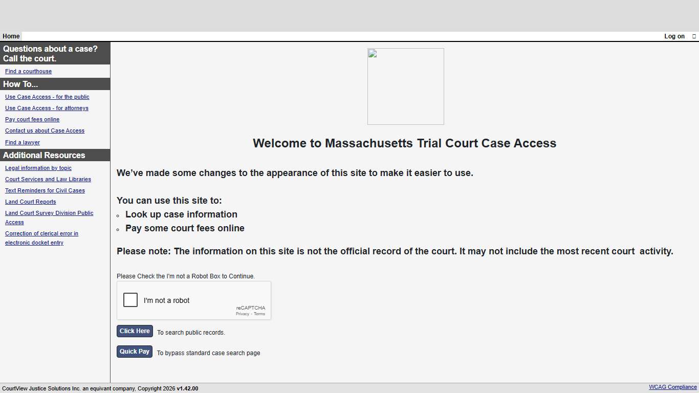 Welcome Page - Massachusetts Trial Court N2